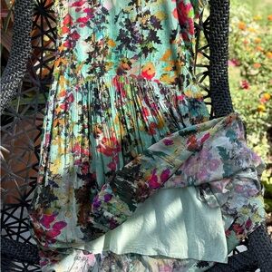 Peruvian Connection Multicolor Floral Dress